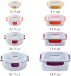 Joseph Joseph Nest Lock 16-piece Plastic BPA Free Food Storage Container Set with Lockable Airtight Leakproof Lids - Multicolor - Image 3