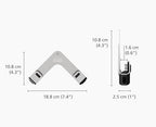 Joseph Joseph Space Set of 2 Pot and Pan Lid Holders Self Adhesive Wall Mount Storage Organizer, Suitable for Lids up to 11 in, 3M VHB Tape and Screws Included, Stainless Steel - Image 3