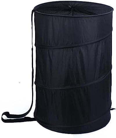 BATTOO Extra Large 107L Strong Laundry Hamper 17.5" x 27" Collapsible Laundry Baskets with Long Straps Drawstring Barrel Foldable Hamper for Laundry Room, Bathroom, Campout, College Dorm or Travel by BATTOO