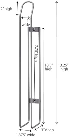 Household Essentials 1225-1 Mounted Paper Towel Holder | Mounts to Solid Cabinet Doors or Walls, Nickel - Image 3