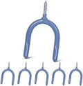 6 Pack Garage Storage System Steel U Hooks with Anti-Slip Coating Home Improvement and Organization Screw in Hooks Easy Wall Mounting Heavy Duty Bike and Ladder (Grey, 6 Pack) by LianRippleLian