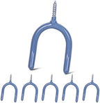 6 Pack Garage Storage System Steel U Hooks with Anti-Slip Coating Home Improvement and Organization Screw in Hooks Easy Wall Mounting Heavy Duty Bike and Ladder (Grey, 6 Pack) by LianRippleLian
