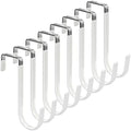 FYY Over the Door Hooks, Single-Hanger 8 Pack, Fits Doors 1 3/8" White by FYY