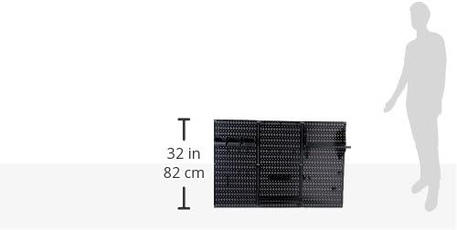 Wall Control Pegboard Organizer 4 ft. Metal Pegboard Standard Tool Storage Kit with Black Toolboard and Black Accessories - Image 6