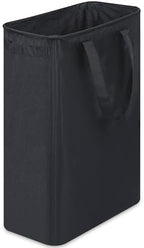 efluky Slim Laundry Basket, Narrow Laundry Hamper with Handles, Collapsible Dirty Clothes Hamper, Tall Laundry Bin for Laundry Room, Dorm and Bedroom, 12.7 Gallons(48L) Black by efluky