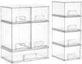Vtopmart Clear Stackable Storage Drawers Set of 9, Plastic Organizer Bins by Vtopmart