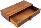 Desk Organizer with Drawers Light Brown Vintage Wood Desktop Storage Box by WelcometoOKSQW