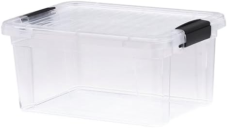 Superio 6.6 Quart Clear Plastic Storage Boxes with Lids, Stackable Organizer Containers, BPA-Free Storage Bins for Home, Office, School & Dorm, 1 Pack by Superio