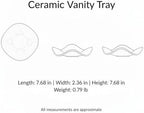 Effortless Catchall Tray for Keys and Jewelry, Irregular Ceramic Bowl with Matte Finish, Modern Nightstand Organizer, 7.7 x 7.7 Inches - Image 7