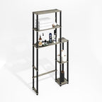 Furinno Turn-N-Tube Over The Toilet Storage, 5-Shelf Over The Toilet Organizer, Freestanding Space Saver Bathroom Shelf, for Bathroom Organizers and Storage, Grey Oak - Image 6