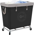 STORAGE MANIAC Commercial Laundry Hamper with Heavy Duty Steel Frame, 320 L Industrial Laundry Basket Cart with Wheels for Hotel, Home, Laundry Room, 31.7''L x 19.3''W x 30.91''H, Large Black by STORAGEMANIAC