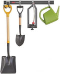 Rubbermaid FastTrack Garage Storage Utility Hooks 5 Piece Black All in One Rail Hook Kit and Tool Organizer Heavy Duty for Home/Garage/Shed/Garden by Unknown