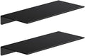 Danpoo 12 inch Metal Floating Shelves for Wall Organizer & Storage, Display Shelves for Bathroom, Living Room, Kitchen, Bedroom(Matte Black, 2-Pack) by Danpoo-ForYourHome