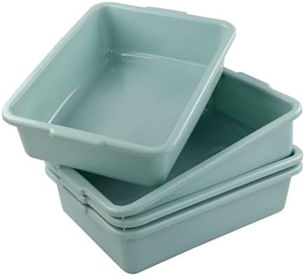 Xyskin 13 L Plastic Commercial Bus Tubs, Utility Tote Bus Box, 4-Pack - Image 7
