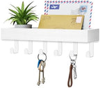 Key Holder Wall Mount Magnetic Adhesive, Key Hooks Rack with Shelf by Unknown