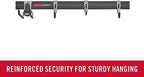 Rubbermaid FastTrack Garage Storage Utility Hooks 5 Piece Black All in One Rail Hook Kit and Tool Organizer Heavy Duty for Home/Garage/Shed/Garden - Image 2
