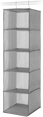 Whitmor Hanging Accessory Shelves 5 Open Sweater Shelves Crosshatch Gray - Image 5