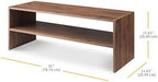 Whitmor Wood Stackable 2-Shelf Shoe Rack, Walnut, 31 inches - Image 3