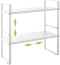 Across-Star Expandable Cabinet Shelf Organizer Rack, Stackable Kitchen Counter Storage Shelves Stand, Adjustable Height Pantry Shelf Spice Rack by Acorss-Star