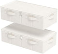 Underbed Storage Basket with PP Panel,23.6x11.8x5.9in,Beige,2 Pack by Unknown