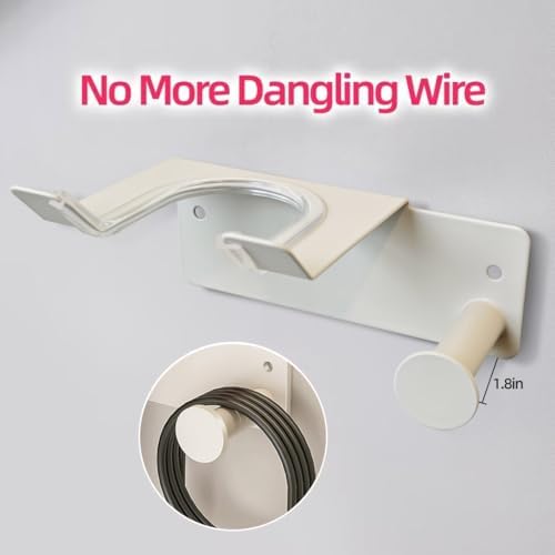 Hair Dryer Holder, HairDryer Holder Wall Mounted, Self Adhesive Blow Dryer Holder, Stainless Steel Hair Dryer Holder, Hairdryer Holder for Bathroom White - Image 4