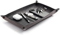 Main Street Forge Leather Valet Tray for Men – Rustic EDC Organizer for Keys, Phone & Wallet – Made in USA – Avalanche Gray by MainStreetForge