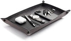 Main Street Forge Leather Valet Tray for Men – Rustic EDC Organizer for Keys, Phone & Wallet – Made in USA – Avalanche Gray by MainStreetForge