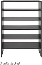 Whitmor Stackable 31" Extra Wide 2-Shelf Storage Organizer, Espresso，2 Pack - Image 5