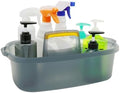 Goderewild Multi-Purpose Cleaning Caddy with Handle, Shower Caddy Organizer/Storage Basket/Totes Portable for Bathroom Supplies, Cleaning Products, Under Sink Tool (Translucent Gray, 1 Pack) by Goderewild