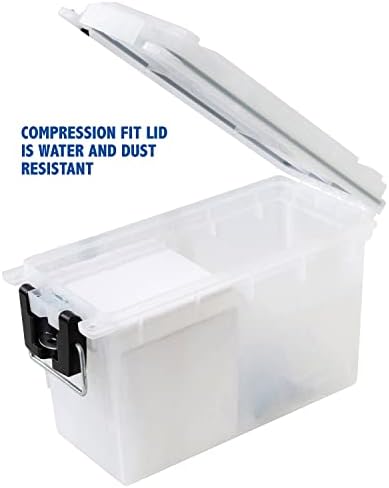 Sheffield 12635 Ammo Storage Box, Stackable .30 Cal Field Boxes, Water and Dust Resistant, Lockable Storage Box with Handle, Secures Hunting Gear, Supplies, and Bullets, Made in USA, Frost(Pack of 6) - Image 4