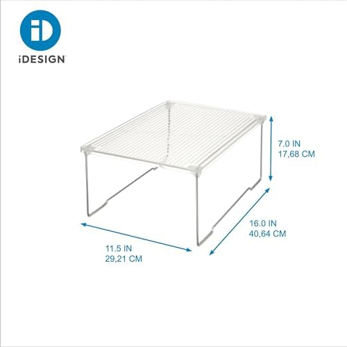 iDesign Stackable Bathroom Shelf Riser, Clear - Image 3