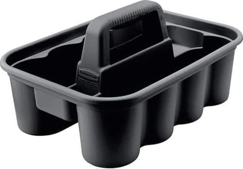 Rubbermaid Commercial Products Deluxe Carry Caddy for Take-Out Coffee/Soft Drinks Postmates/Uber Eats/Food Delivery Cleaning Products Sports/Water Bottles Black by RubbermaidCommercialProducts