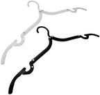 SE 12-piece Set of Folding Ultra Compact Travel Hangers (Black & White), Open 16-Inches Folded 5-Inches - Image 4