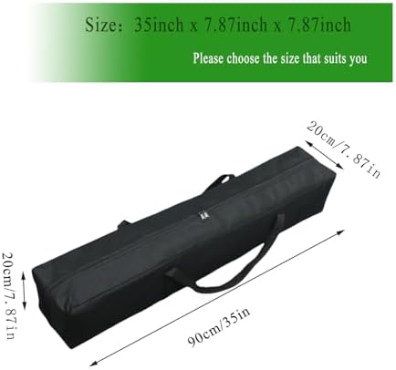 Heavy Duty Water-Resistant Long Duffle Bag - XL Canopy & Roof Tent Storage Organizer for Poles, Grill Tools, Hammock & Fishing Rods with MOLLE Straps (35''(L) x7.87''(W) x7.87''(H)) - Image 3