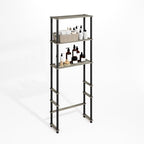 Furinno Turn-N-Tube Over The Toilet Storage, 3-Shelf Over The Toilet Organizer, Freestanding Space Saver Bathroom Shelf, for Bathroom Organizers and Storage, Grey Oak - Image 7