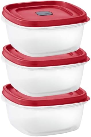 Tribello 5-Cup Food Storage Container with Vented Lid – BPA-Free Plastic, Microwave/Dishwasher/Freezer Safe – Reusable Stackable Meal Prep Container (40 oz) - 3 Pack by Tribello