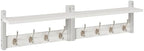YMYNY Coat Rack Wall Mount with Shelf and Hooks, White UHWS001W-2 by High-qualityhomefurnishing
