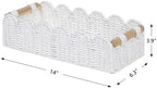 CubesLand Scalloped Toilet Paper Storage Basket W/Handle for Home Decor - Image 6