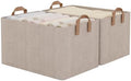 StorageWorks Fabric Storage Bins, Brown and Beige, Extra Large, 2-Pack by StorageWorks