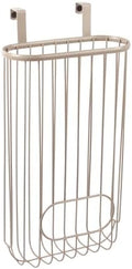 Spectrum Ashley Over The Cabinet Plastic Bag Holder (Satin Nickel Powder Coat) - Grocery & Recycling Bag Dispenser for Kitchen, Bathroom, Under Sink, Home, & Apartment Organization by Unknown