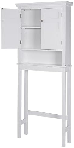 Spirich Over The Toilet Storage Cabinet, White Bathroom Organizer - Image 6