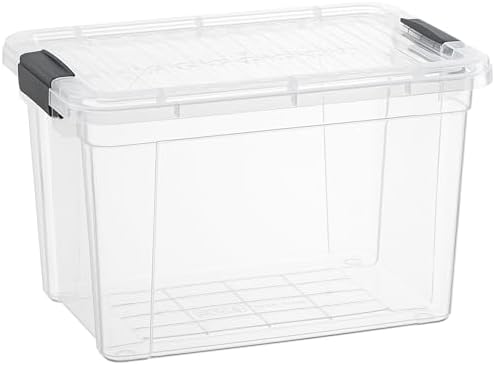 Superio 8.7 Quart Clear Plastic Storage Boxes with Lids, Stackable Organizer Containers, BPA-Free Storage Bins for Home, Office, School & Dorm, 1 Pack by Superio