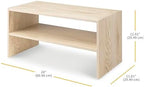 Whitmor Wood Stackable 2-Shelf Shoe Rack, White Oak, 24 inches，2 Pack - Image 3