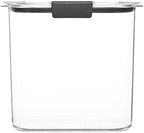 Rubbermaid Brilliance 12-Cup Airtight Food Storage Container, Perfect for Pantry Staples, Clear/Grey - Image 2