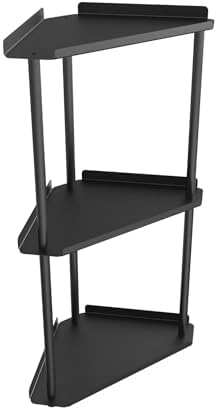 FLE Corner Bathroom Counter Organizer, 3 Tier Corner Shelf Countertop Black - Image 6