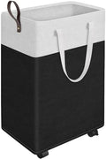 HomeHacks 90L Rolling Laundry Basket with 4 Wheels Collapsible Black by HomeHacks