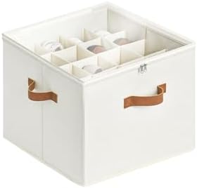 StorageWorks 16-Pair Shoe Organizer for Closet, Adjustable Dividers, Beige by StorageWorks
