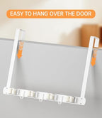 Broom Holder Over The Door with Hooks -304 Stainless Steel (White) - Image 6