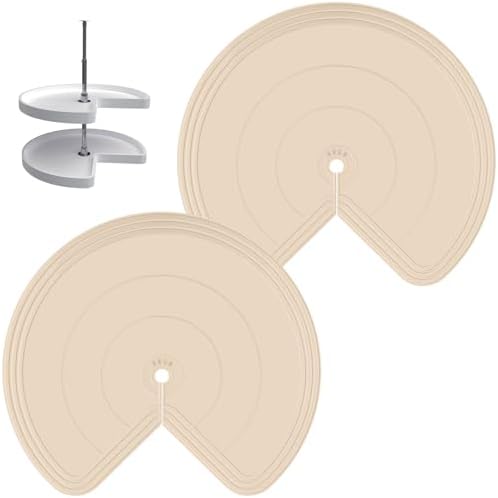 Lazy Susan Shelf Liner,Silicone Lazy Susan Liners for Kitchen Turntables – Non-Slip and Heat-Resistant for Added Convenience 2PCS by ZDLS