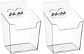 2-Pack Kitchen Cabinet Door Organizer Adhesive, Hanging Storage Bins, Stick on Wall Storage Container, Bathroom Floating Bins Wall Mounted Organizer Under Sink Caddy for Pantry Storage, Office, Dorm by Hiopeak